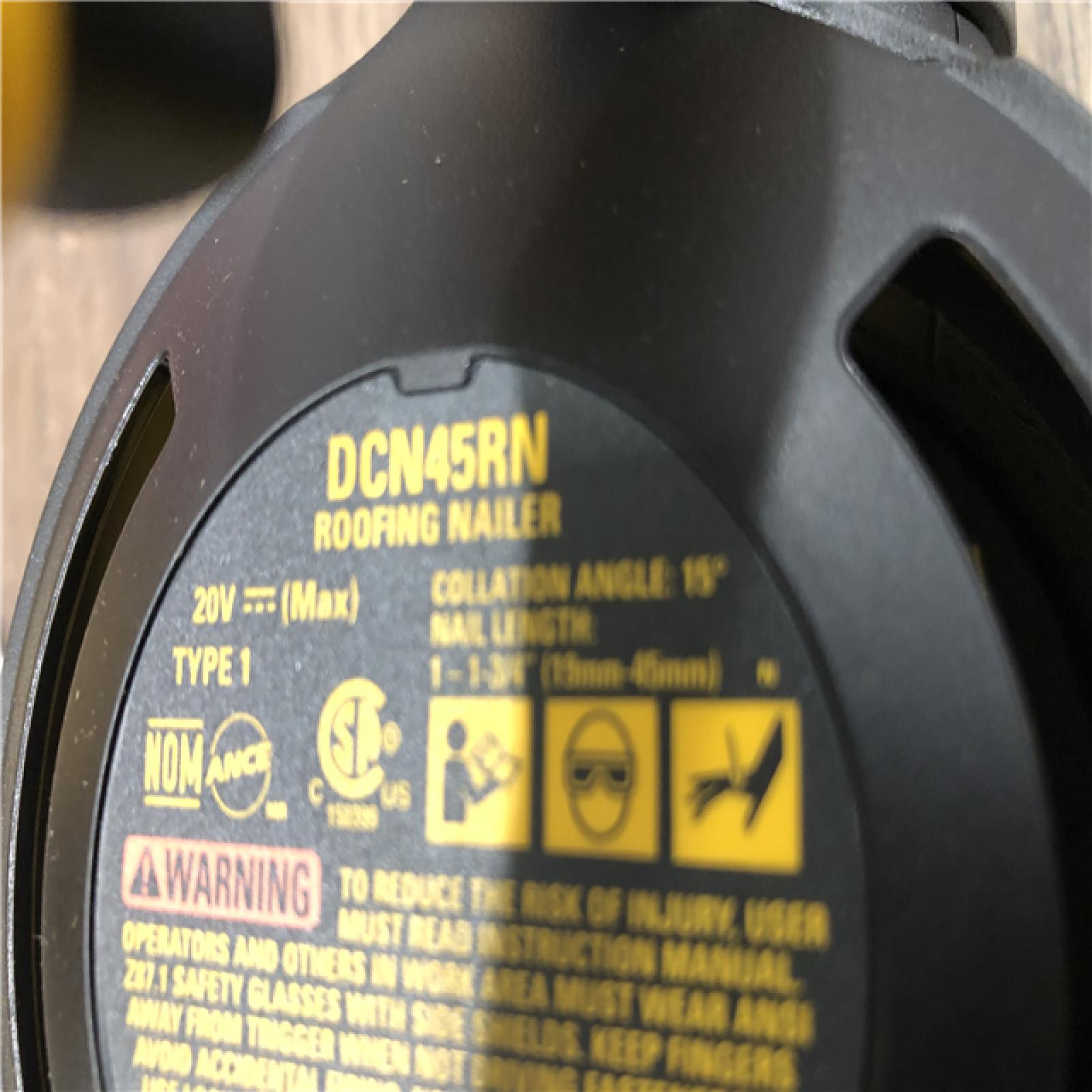 AS-IS DEWALT 20V MAX 15-Degree Electric Cordless Roofing Nailer (Tool Only)