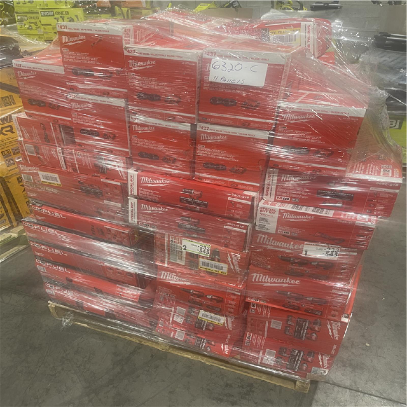 Pittston Location As-IS Power Tools Partial Truckload (11 Pallets) 6320-C