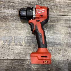 AS-IS Milwaukee 18V Lithium-Ion Brushless Cordless 1/2 in. Compact Hammer Drill/Driver Kit