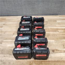 HOUSTON LOCATION - AS-IS MILWAUKEE BATTERY PACK QTY - 10