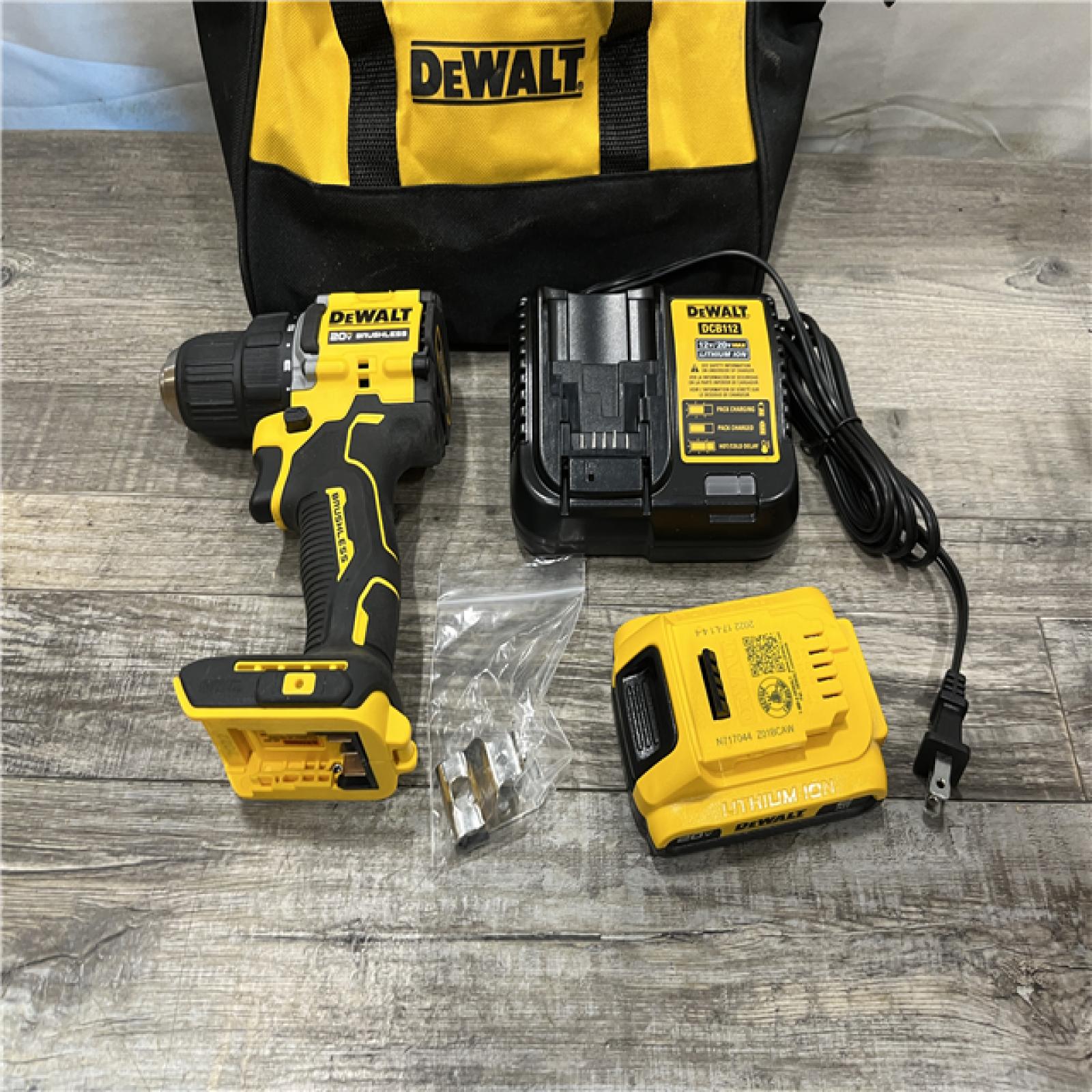 AS-IS DEWALT Atomic 20V Lithium-Ion Cordless Compact 1/2 in. Drill/Driver Kit
