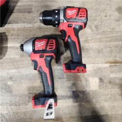 HOUSTON LOCATION - AS-IS Milwaukee 18V Cordless Brushed 2-Tool Drill/Driver and Impact Driver Kit