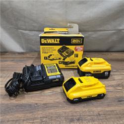 AS-IS DEWALT 20V MAX Lithium-Ion 6.0Ah and 4.0Ah Battery and Charger Starter Kit