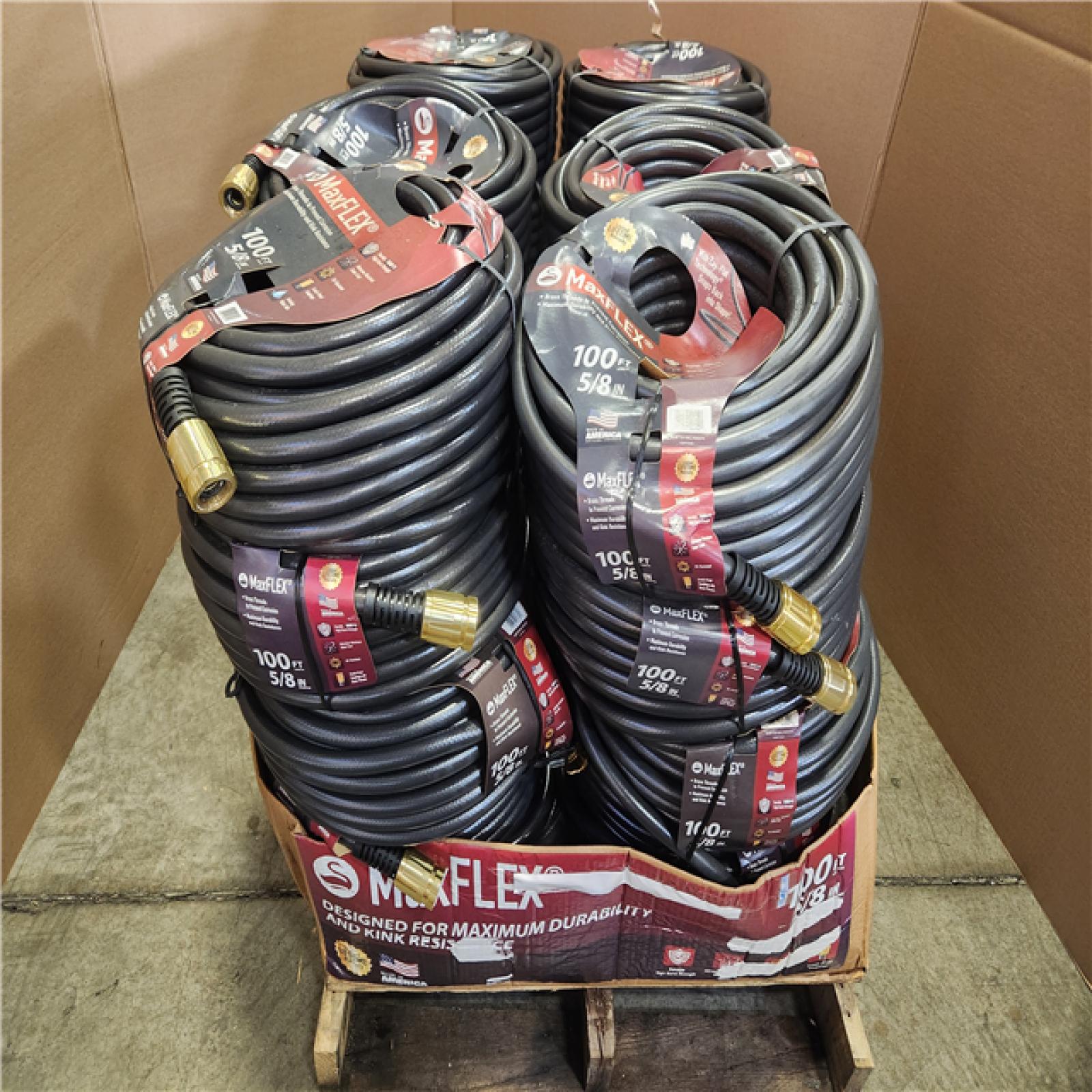 Phoenix AS-IS Swan Maximum FLEX 5/8 in. x 100 ft. Premium Duty Garden Hose Pallet (30-Hoses)