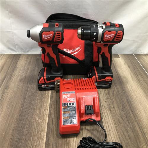 AS-IS Milwaukee M18 18V Lithium-Ion Cordless Drill Driver/Impact Driver Combo Kit