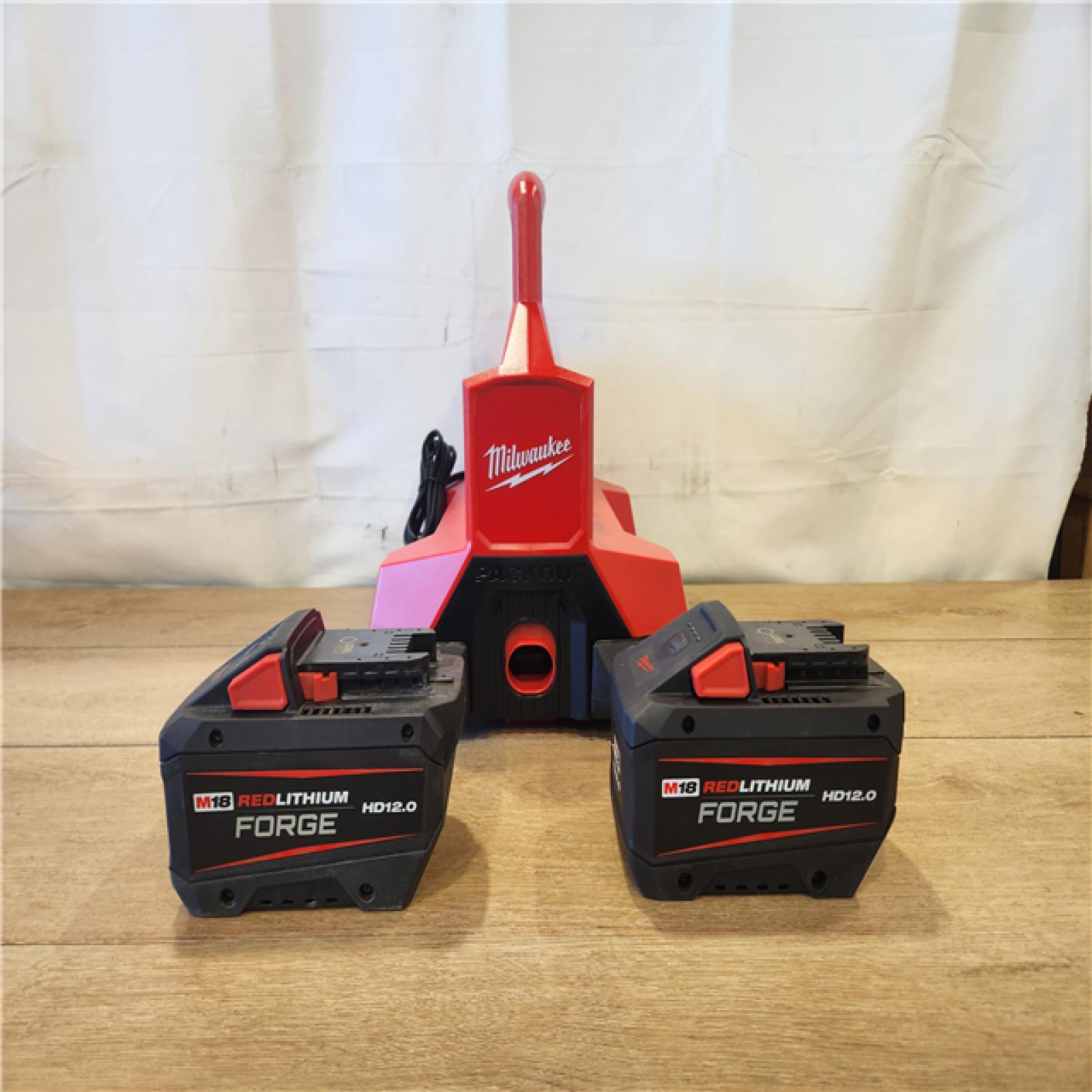 AS-IS- Milwaukee M18 18V Lithium-Ion REDLITHIUM FORGE Starter Kit with Two 12.0 Ah Battery