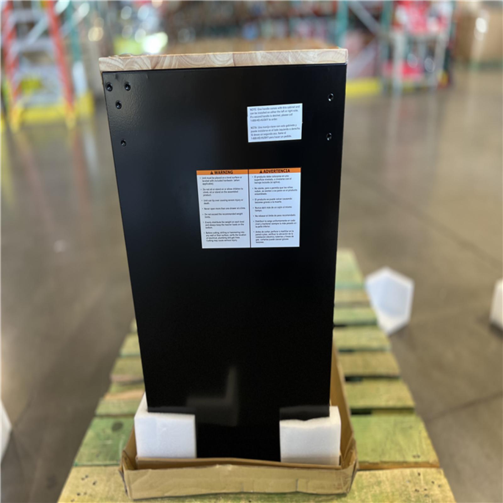 DALLAS LOCATION - Husky Tool Storage 46 in. W x 18 in. D 9-Drawer Mobile Workbench Cabinet in Gloss Black