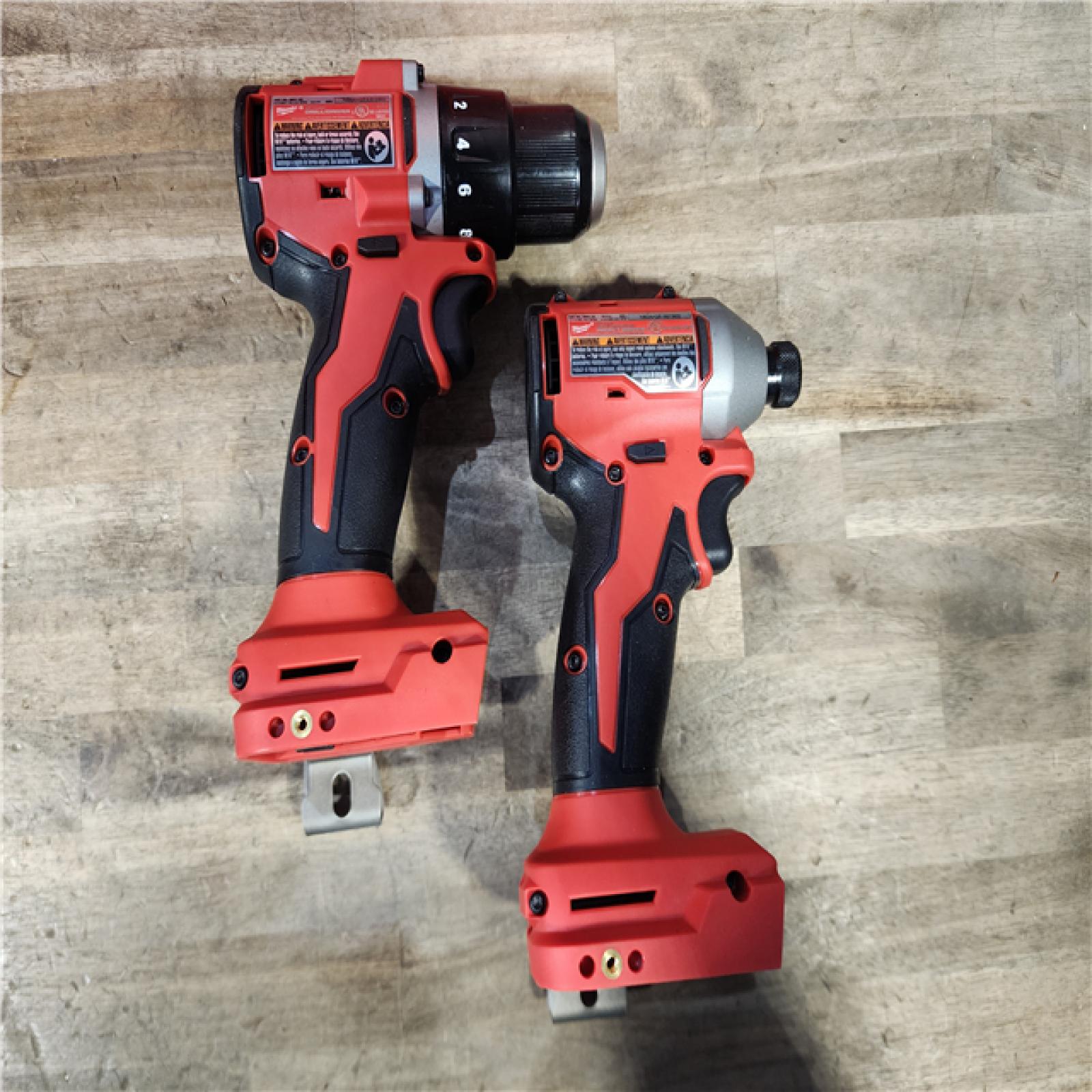 HOUSTON LOCATION - AS-IS Milwaukee M18 18V Lithium-Ion Brushless Cordless Compact Drill/Impact Combo Kit (2-Tool) W/(2) 2.0 Ah Batteries  Charger & Bag