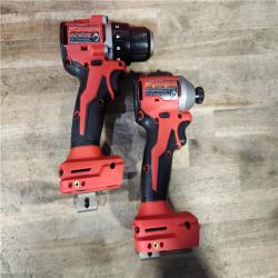 HOUSTON LOCATION - AS-IS Milwaukee M18 18V Lithium-Ion Brushless Cordless Compact Drill/Impact Combo Kit (2-Tool) W/(2) 2.0 Ah Batteries  Charger & Bag
