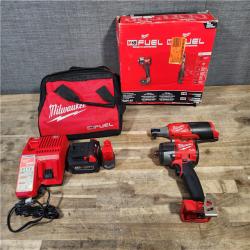 HOUSTON LOCATION - AS-IS M18 FUEL 18V Cordless Mid Torque 1/2 in. Impact Wrench W/ M12 FUEL 3/8 in. Ratchet & Battery/Charger Combo Kit