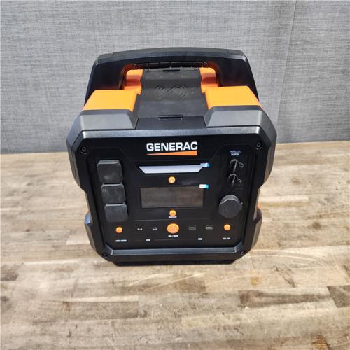 HOUSTON LOCATION - AS-IS GENERAC 1600W Output / 3200 Peak 1086Wh Portable Battery Power Station with Push Button Start and Solar Charging - GB1000