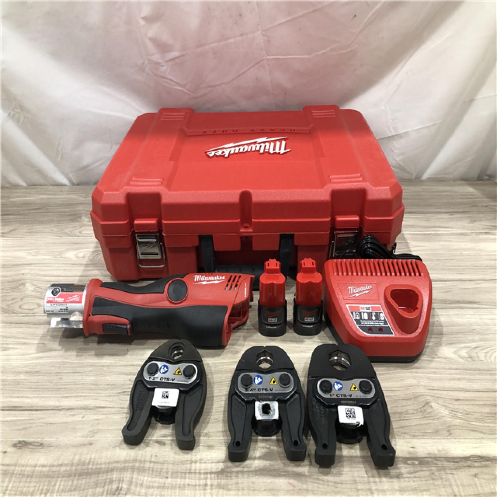 AS-IS MILWAUKEE 12-Volt Lithium-Ion Force Logic Cordless Press Tool Kit