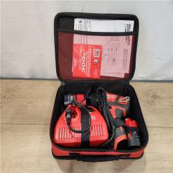 AS-IS- Milwaukee M12 FUEL 12-Volt Lithium-Ion Brushless Cordless 1/4 in. Hex 2-Speed Screwdriver Kit W/(2) 2.0h Batteries & Hard Case
