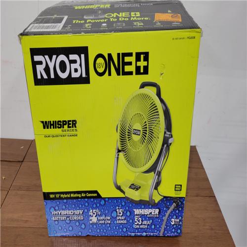 California NEW Ryobi One+ 18V 12 Hybrid Misting Air Cannon (Tool Only)