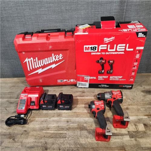 HOUSTON LOCATION - AS-IS MILWAUKEE FUEL 18V Lithium-Ion Brushless Cordless Hammer Drill and Impact Driver Combo Kit