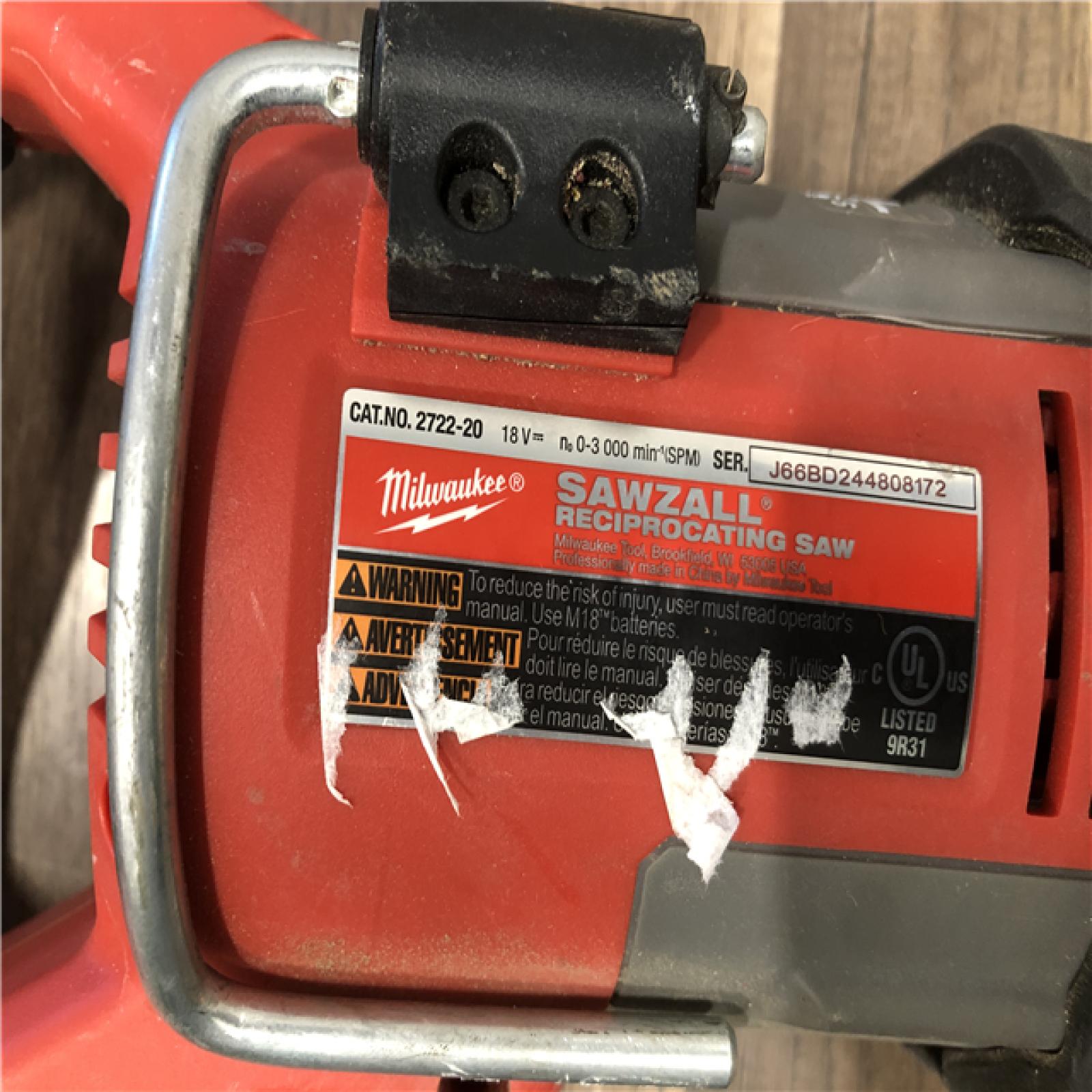 AS-IS Milwaukee FUEL 18V Lithium-Ion Brushless Cordless Super SAWZALL Orbital Reciprocating Saw (Tool-Only)