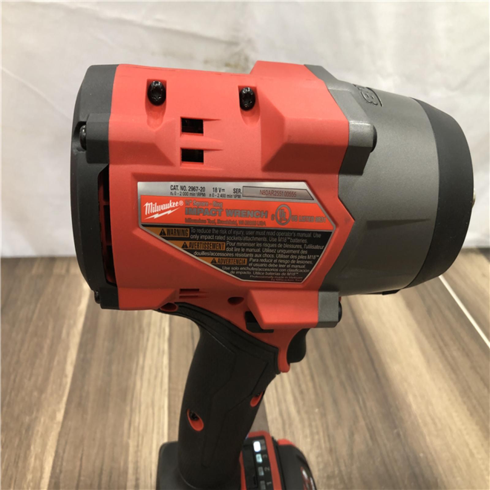 AS-IS Milwaukee FUEL 18V Lithium-Ion Brushless Cordless 1/2 in. Impact Wrench w/Friction Ring Kit