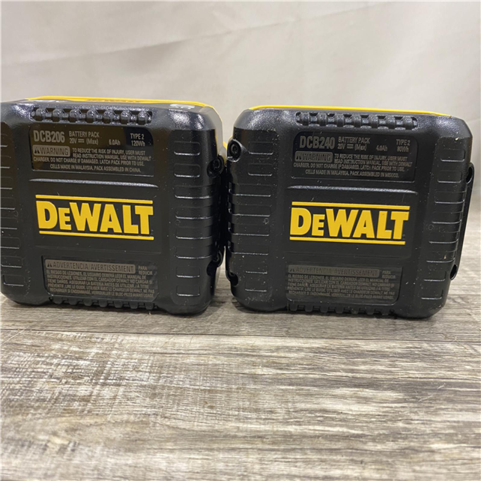AS-IS DEWALT 20V MAX Lithium-Ion 6.0Ah and 4.0Ah Battery and Charger Starter Kit
