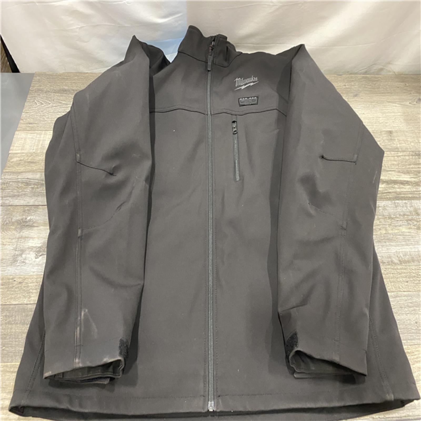 AS-IS Milwaukee Men's 2X-Large 12-Volt Lithium-Ion Cordless Tough Shell Black Heated Jacket Kit