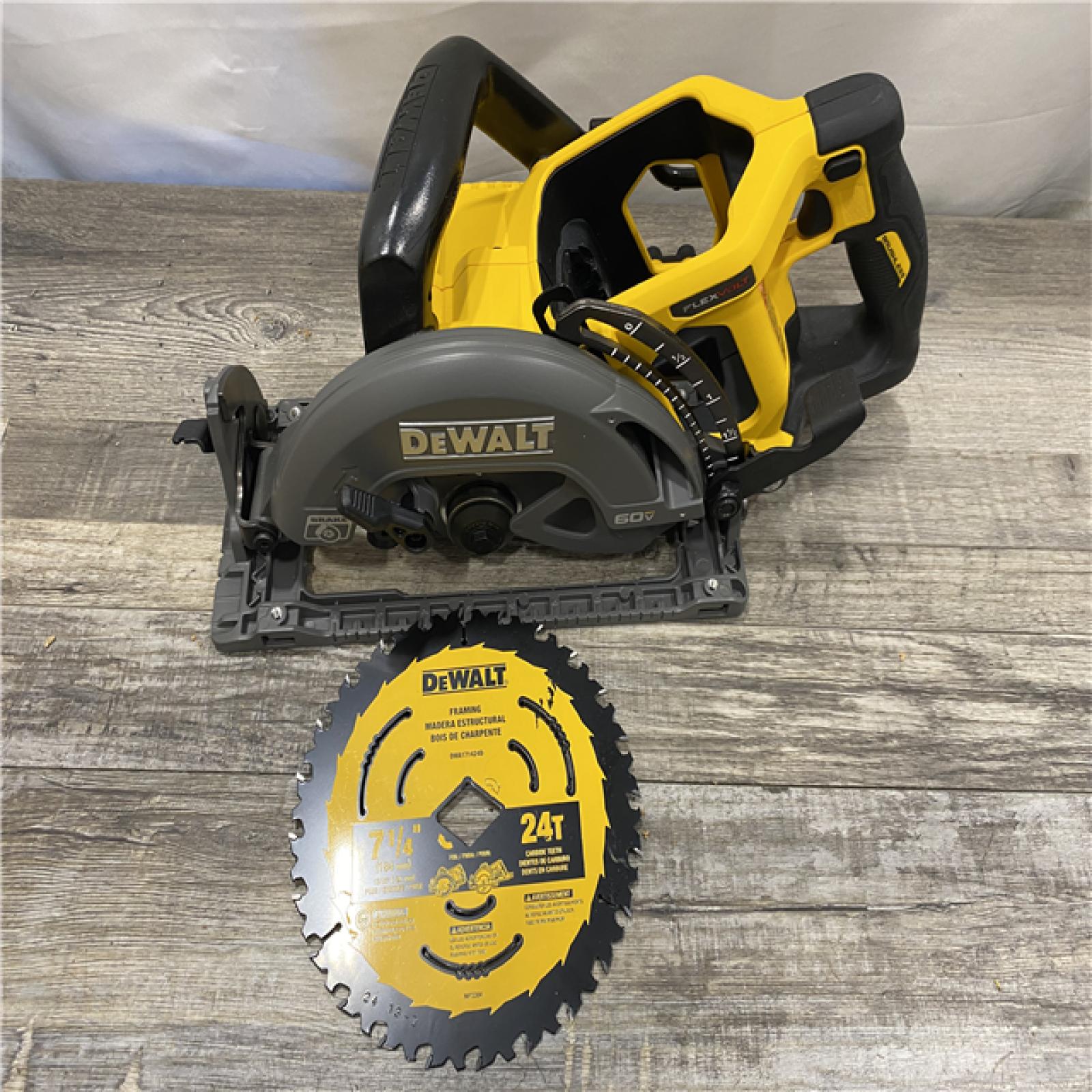 AS-IS DEWALT FLEXVOLT 60V MAX Cordless Brushless 7-1/4 in. Wormdrive Style Circular Saw (Tool Only)
