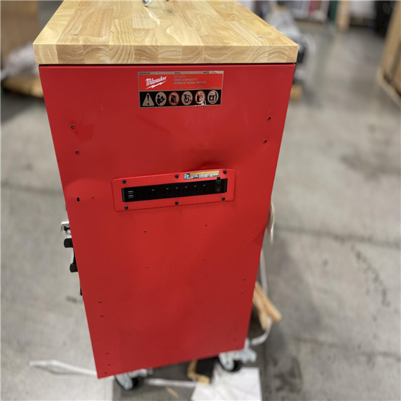 DALLAS LOCATION -  Milwaukee Tool Storage 52 in. W x 22 in. D Heavy Duty Red Mobile Workbench Cabinet