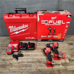 HOUSTON LOCATION - AS-IS (APPEARS LIKE NEW) Milwaukee 18V Lithium-Ion Brushless Cordless Hammer Drill and Impact Driver Combo Kit