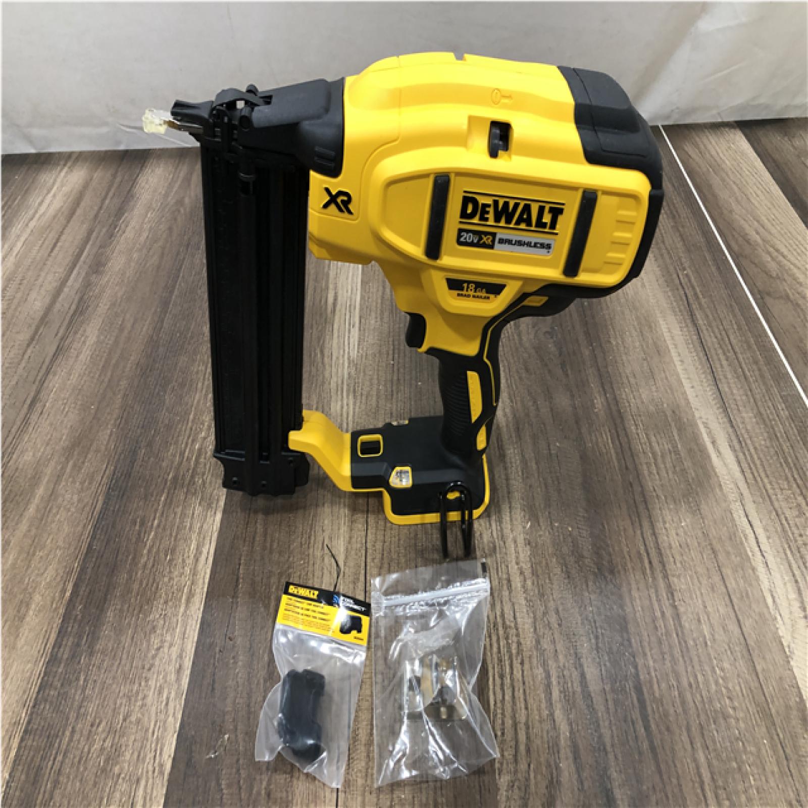AS-IS DEWALT 20V MAX XR Lithium-Ion Electric Cordless 18-Gauge Brad Nailer (Tool Only)