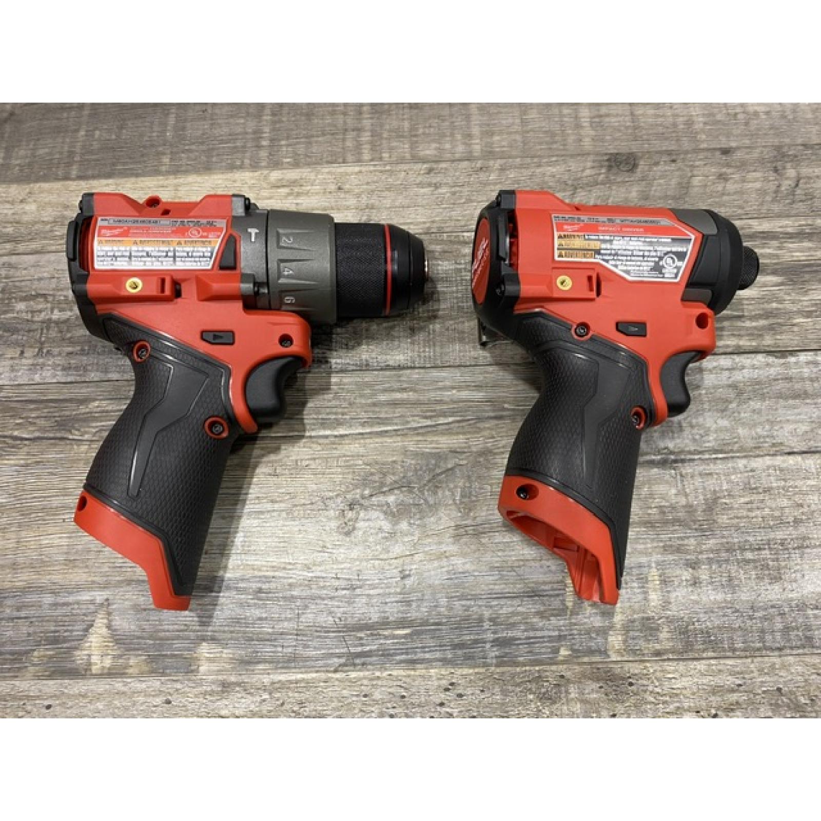 AS-IS Milwaukee FUEL 12-Volt Lithium-Ion Brushless Cordless Hammer Drill and Impact Driver Combo Kit
