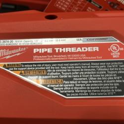 NEW - Milwaukee 18 Fuel One-Key Cordless Brushless Pipe Threader Kit