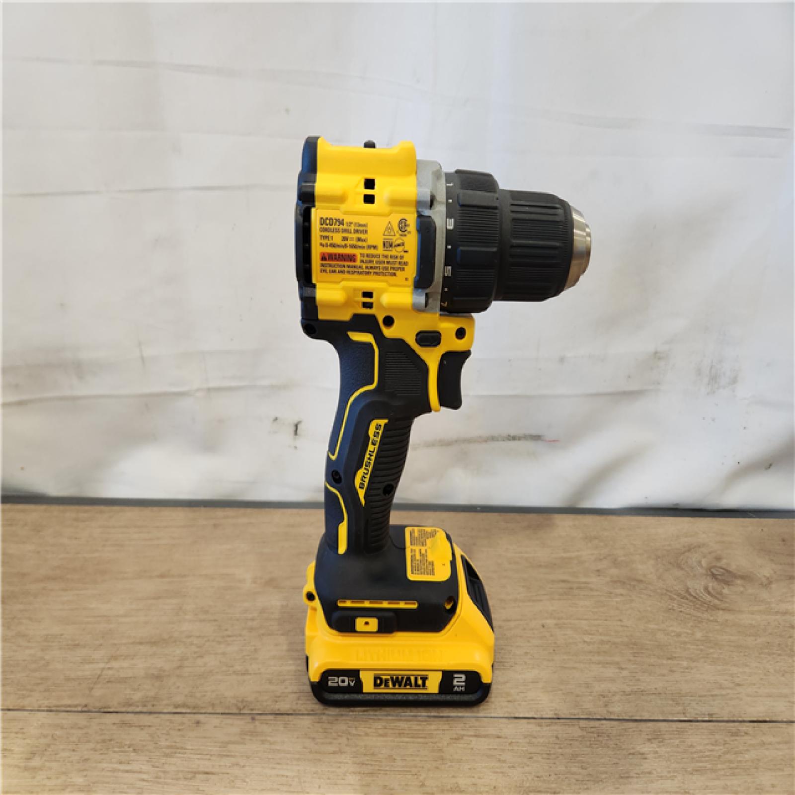 AS-IS- DEWALT Atomic 20V Lithium-Ion Cordless Compact 1/2 in. Drill/Driver Kit