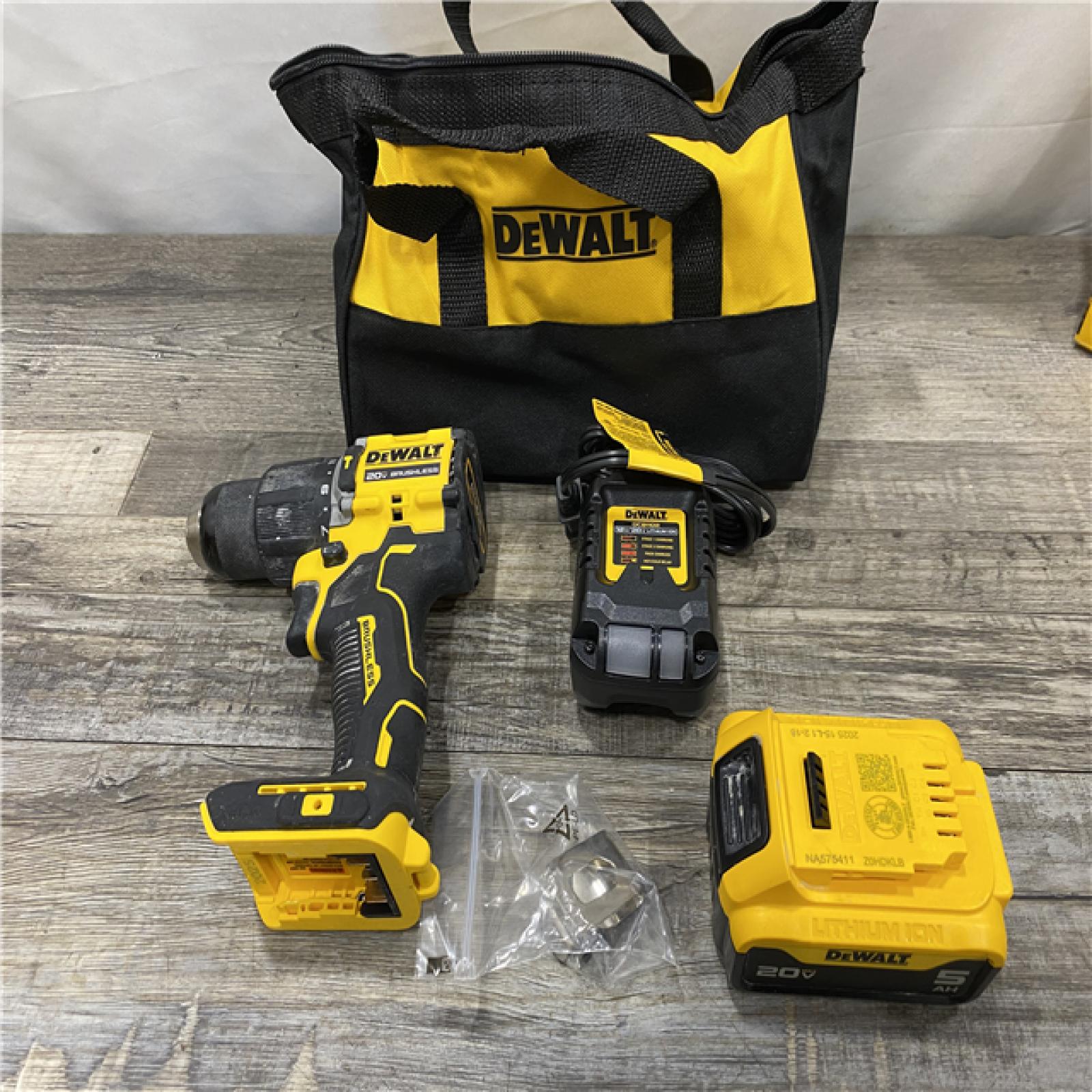 AS-IS DEWALT ATOMIC 20V Lithium-Ion Cordless 1/2 in. Hammer Drill Kit