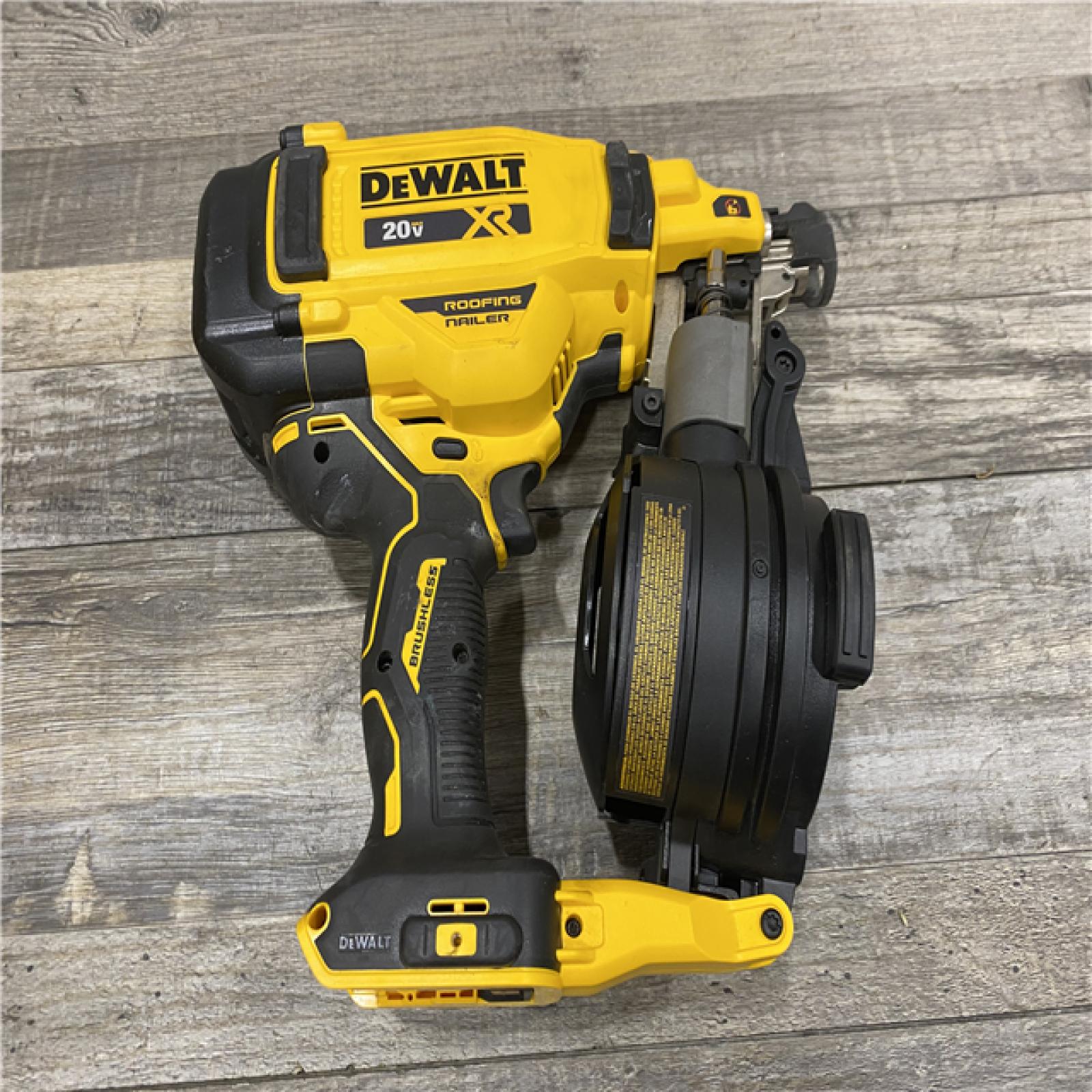 AS-IS DEWALT 20V MAX 15-Degree Electric Cordless Roofing Nailer (Tool Only)