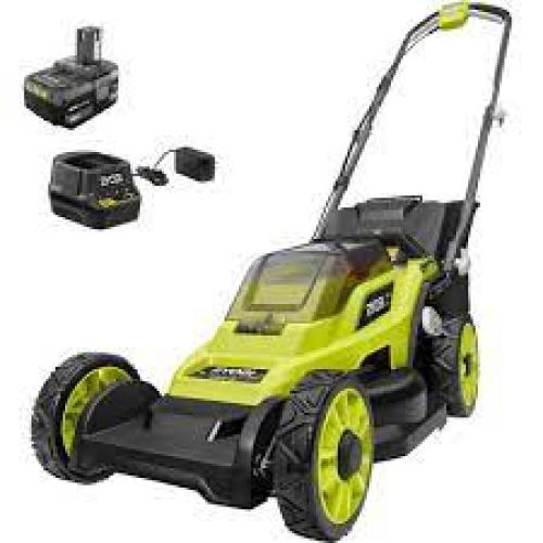 Phoenix Location Good Condition RYOBI ONE+ 18V 13 in. Cordless Battery Walk Behind Push Lawn Mower with 4.0 Ah Battery and Charger