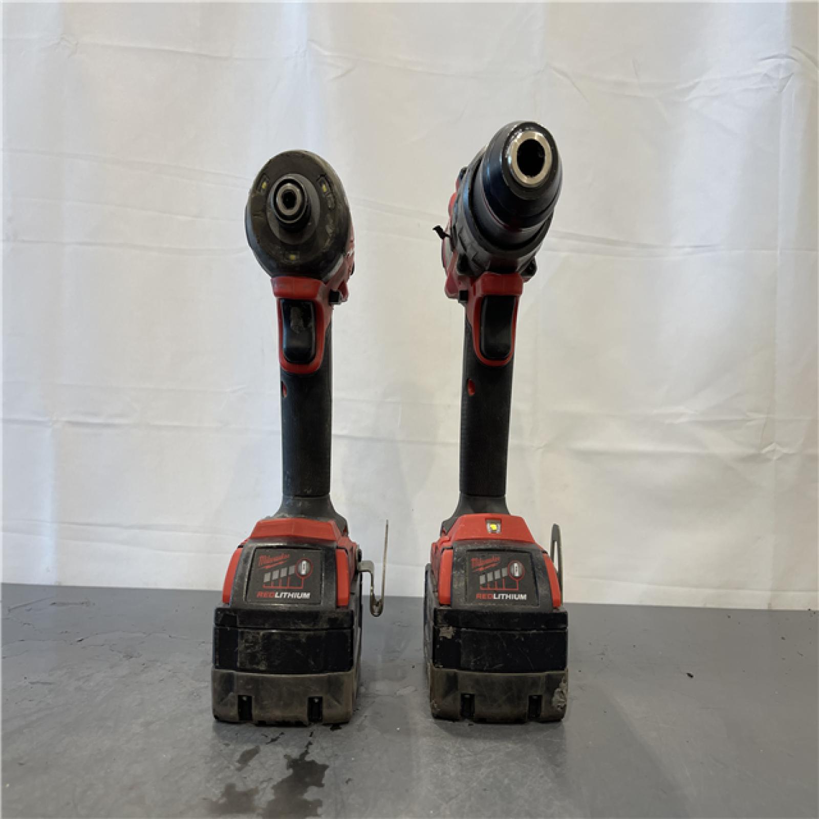 AS-IS - MILWAUKEE FUEL 18V Lithium-Ion Brushless Cordless Hammer Drill and Impact Driver Combo Kit