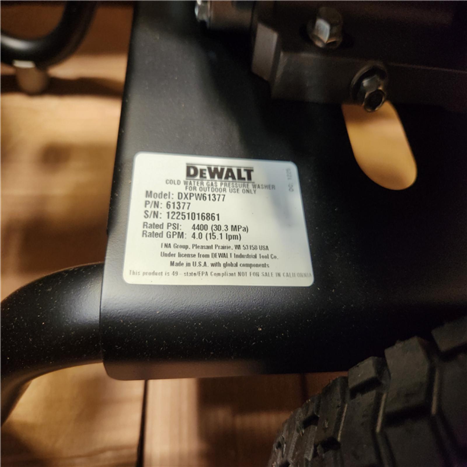 Phoenix NEW DEWALT 4400 PSI 4.0 GPM Gas Pressure Washer with 420cc Engine  Triplex Pump  Commercial Cold Water Power Washer (NO Steel Spray Lance)