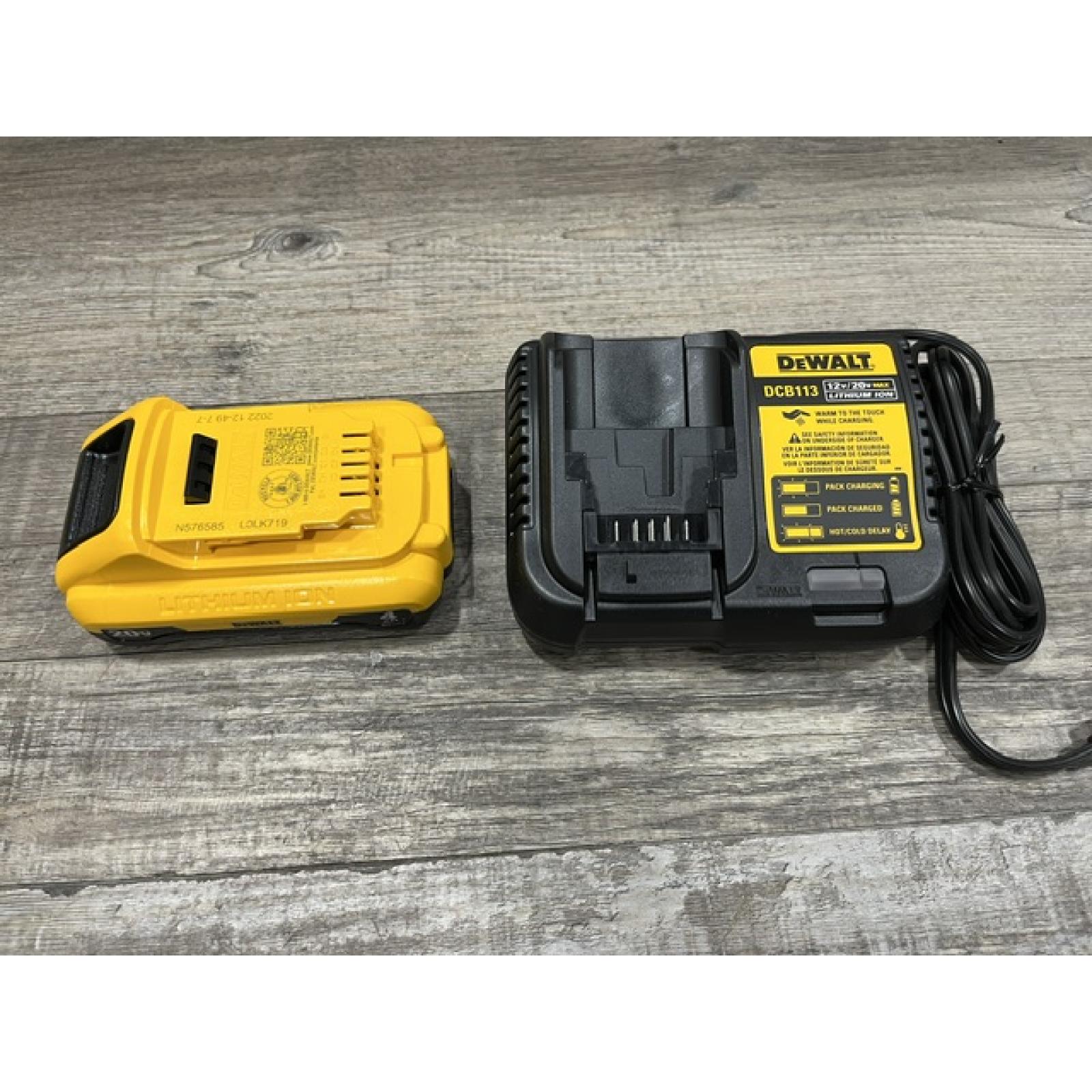 AS-IS DEWALT 20-Volt MAX Lithium-Ion 4.0Ah Battery with 12-Volt to 20-Volt MAX Charger