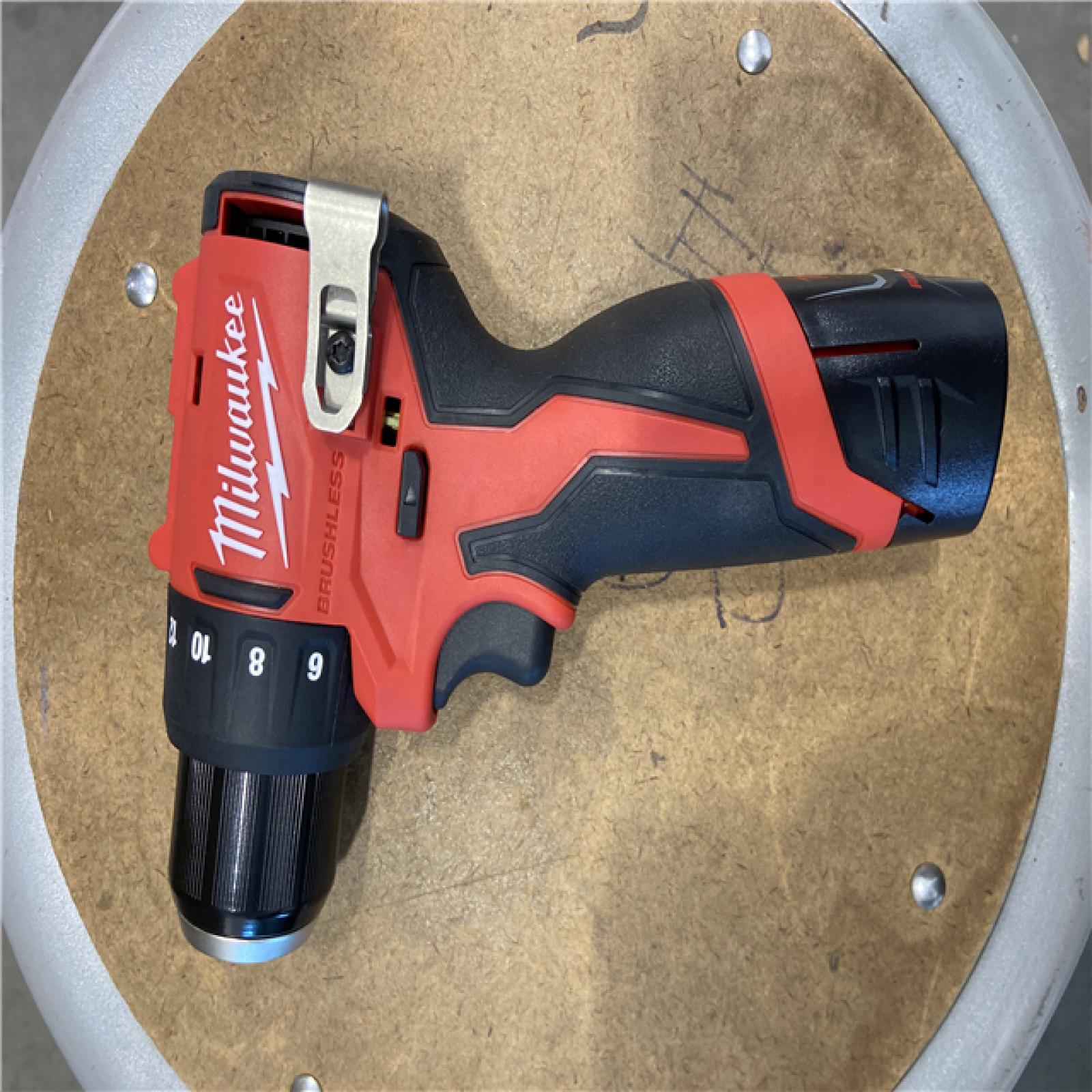 AS-IS Milwaukee Tool M12 3/8 in. Brushless Cordless Drill/Driver Kit (Battery & Charger)