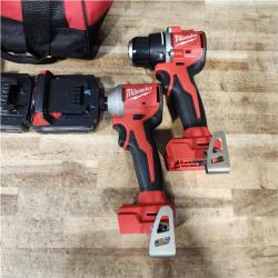 HOUSTON LOCATION - AS - IS Milwaukee 2 Tool Combo Kit W/ (2) Battery & Charger