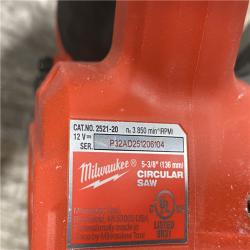 AS-IS Milwaukee FUEL 12V Lithium-Ion Brushless 5-3/8 in. Cordless Circular Saw (Tool-Only)