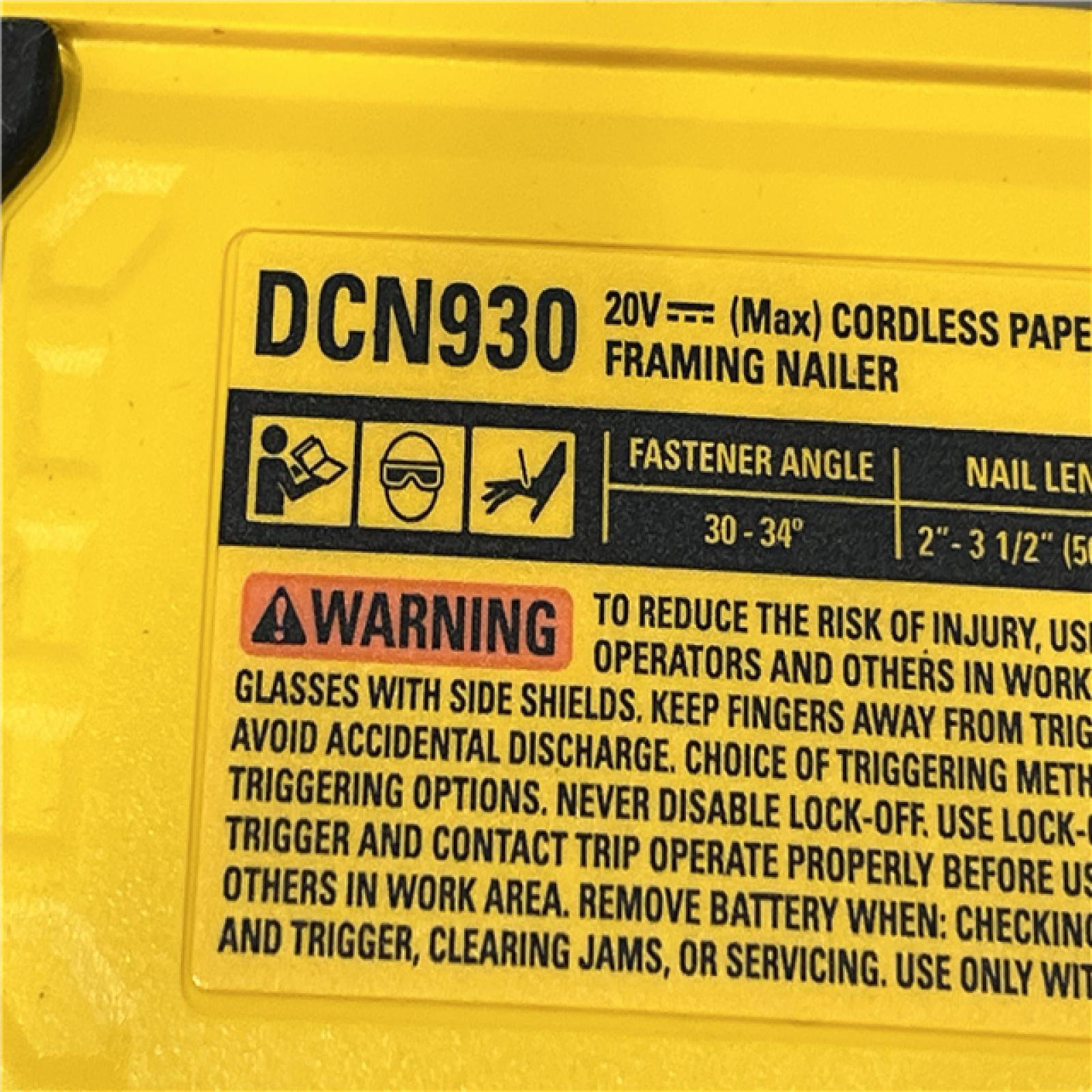 AS-IS DEWALT 20V 30 Degree Cordless Framing Nailer (Tool-Only)