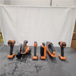 AS-IS- 18V Cordless 6-Tool Combo Kit with 2.0 Ah Battery  Charger  and Tool Bag