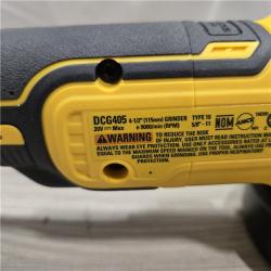 AS-IS DeWalt DCG405B 20V Max XR 4.5-Inch Slide Switch Small Angle Grinder (Tool Only)