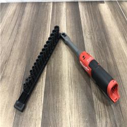 AS-IS Milwaukee FUEL 12V Lithium-Ion Brushless Cordless 1/4 in - 3/8 in Extended Ratchet (Tool-Only)