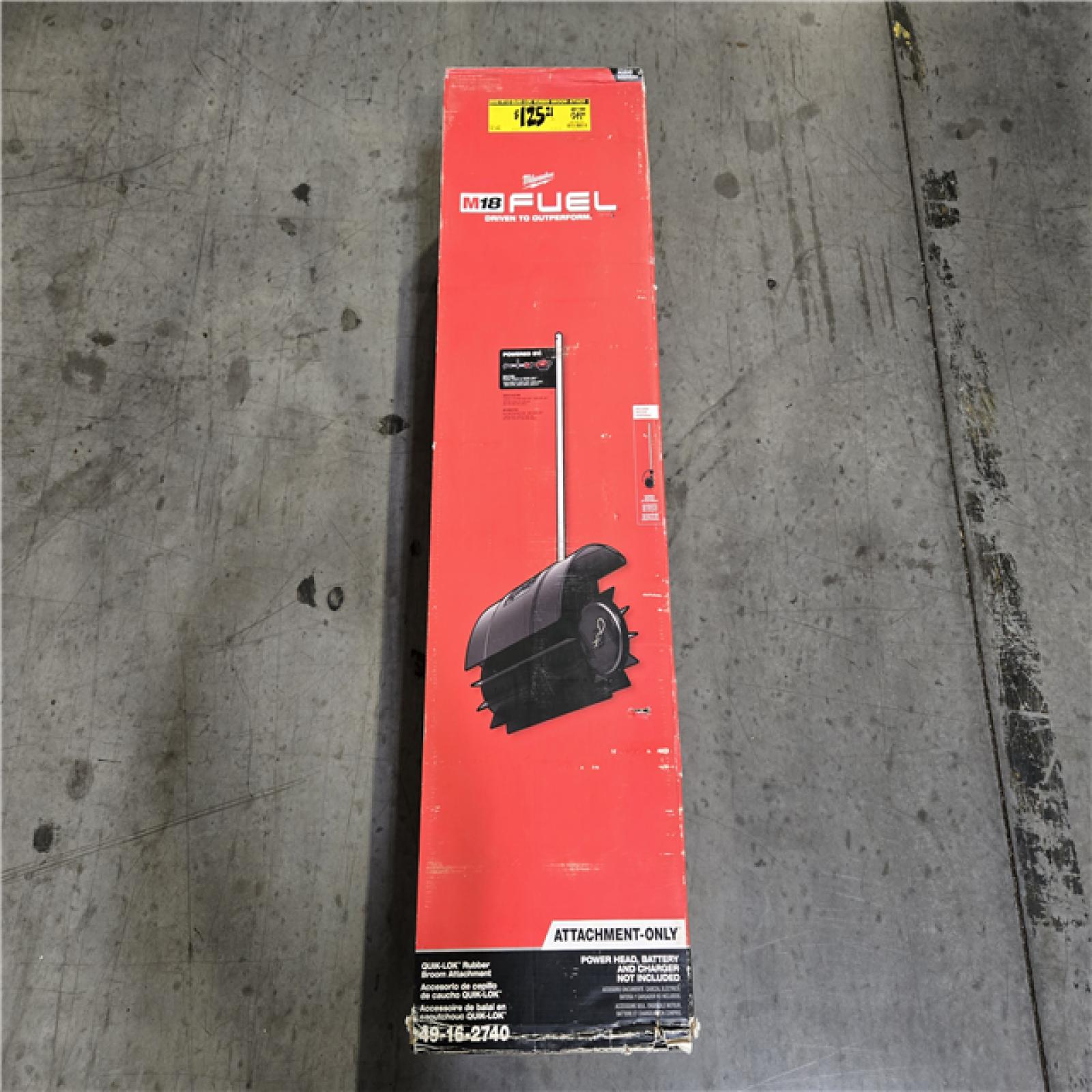 NEW!- Milwaukee M18 FUEL QUIK-LOK Rubber Broom Attachment (Attachment Only)