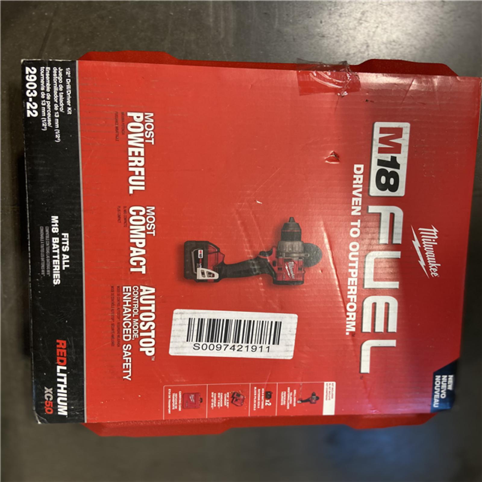AS-IS Milwaukee M18 FUEL Lithium-Ion Brushless Cordless 1/2 Drill/Driver Kit