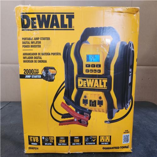 Phoenix NEW DEWALT 2000-Peak Amp Portable Jump Starter with Digital Compressor  USB and AC Power Bank - DXAEPS14