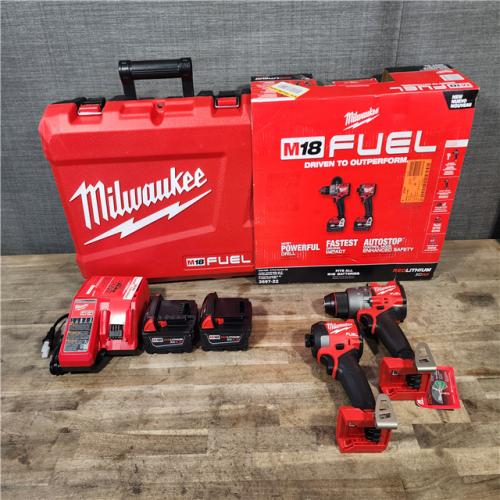 HOUSTON LOCATION - AS-IS (APPEARS LIKE NEW) MILWAUKEE FUEL 18V Lithium-Ion Brushless Cordless Hammer Drill and Impact Driver Combo Kit
