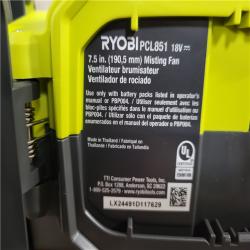 California NEW Ryobi One+ 18V 7.5 Bucket Top Misting Fan Kit  Includes (1) Battery & Charger
