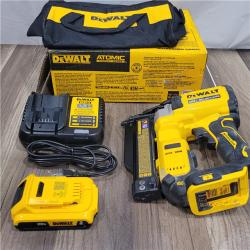 AS-IS DEWALT ATOMIC 20V MAX Lithium Ion Cordless 23 Gauge Pin Nailer Kit with 3.0Ah Battery and Charger
