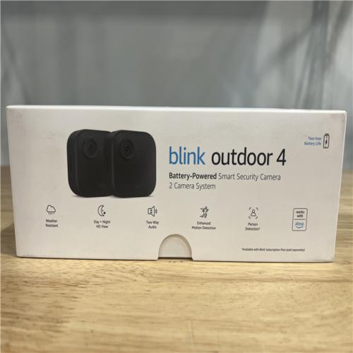 NEW! - Blink Outdoor 4 2-Camera Wireless 1080p Security System with Up to Two-year Battery Life - Black